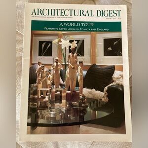 Vintage Architectural Digest Magazine A World Tour Elton John January 1993